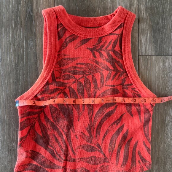 Free People Movement tropical orange open back cropped tank size small - Picture 5 of 9